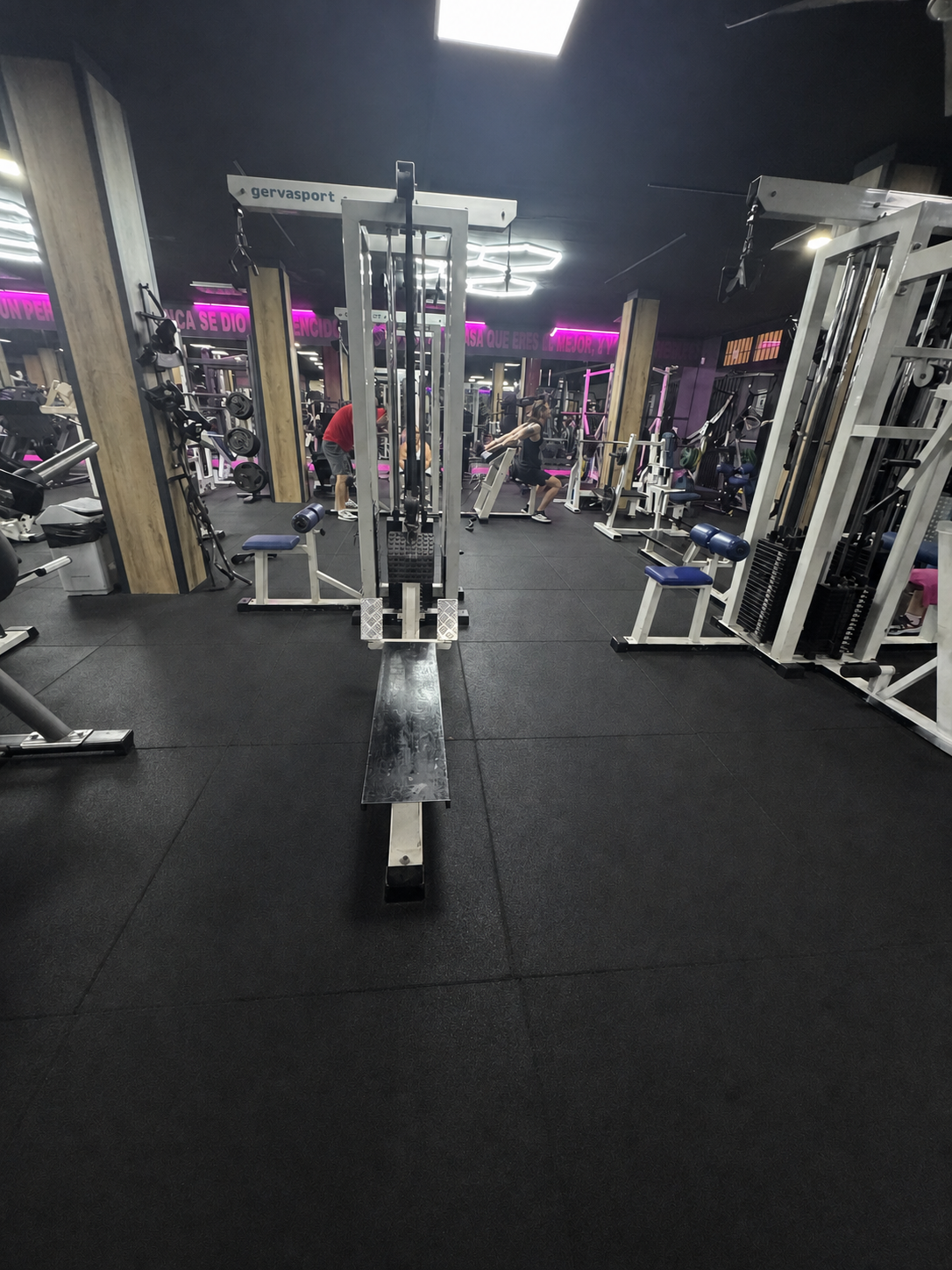 Zona de máquinas y poleas en Gimnasio Nuevo Estilo Fuengirola